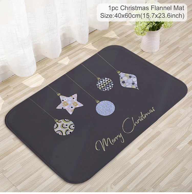 Christmas Door Mat Santa Claus Merry Christmas Home Decor