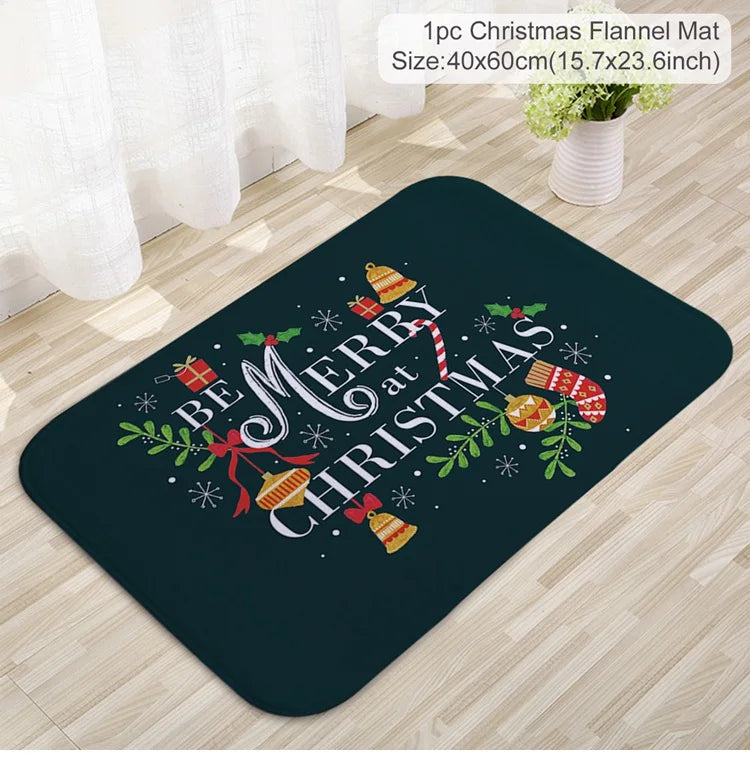Christmas Door Mat Santa Claus Merry Christmas Home Decor