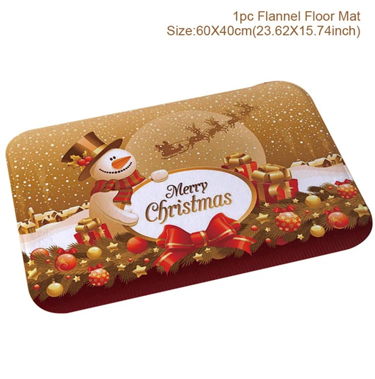 Christmas Door Mat Santa Claus Merry Christmas Home Decor