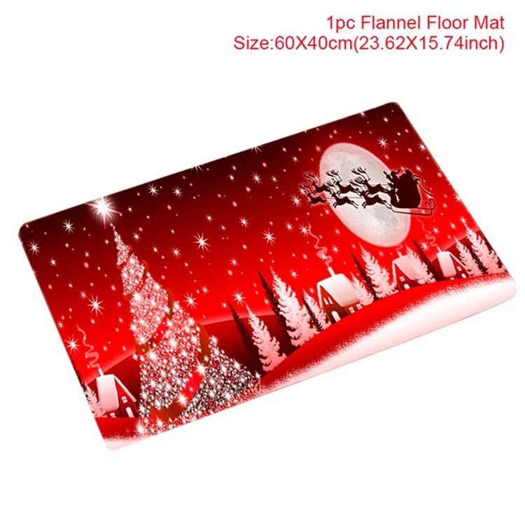 Christmas Door Mat Santa Claus Merry Christmas Home Decor