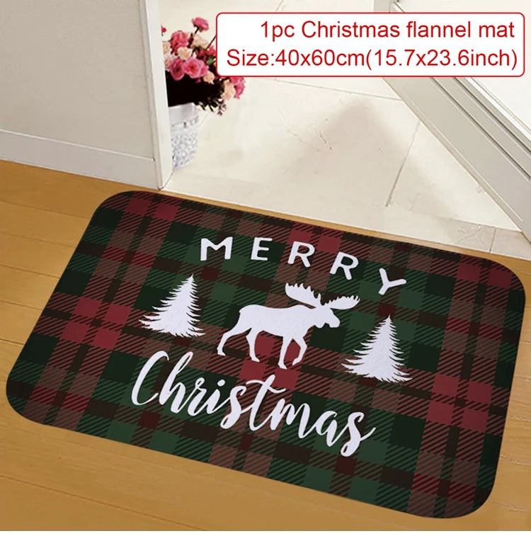 Christmas Door Mat Santa Claus Merry Christmas Home Decor