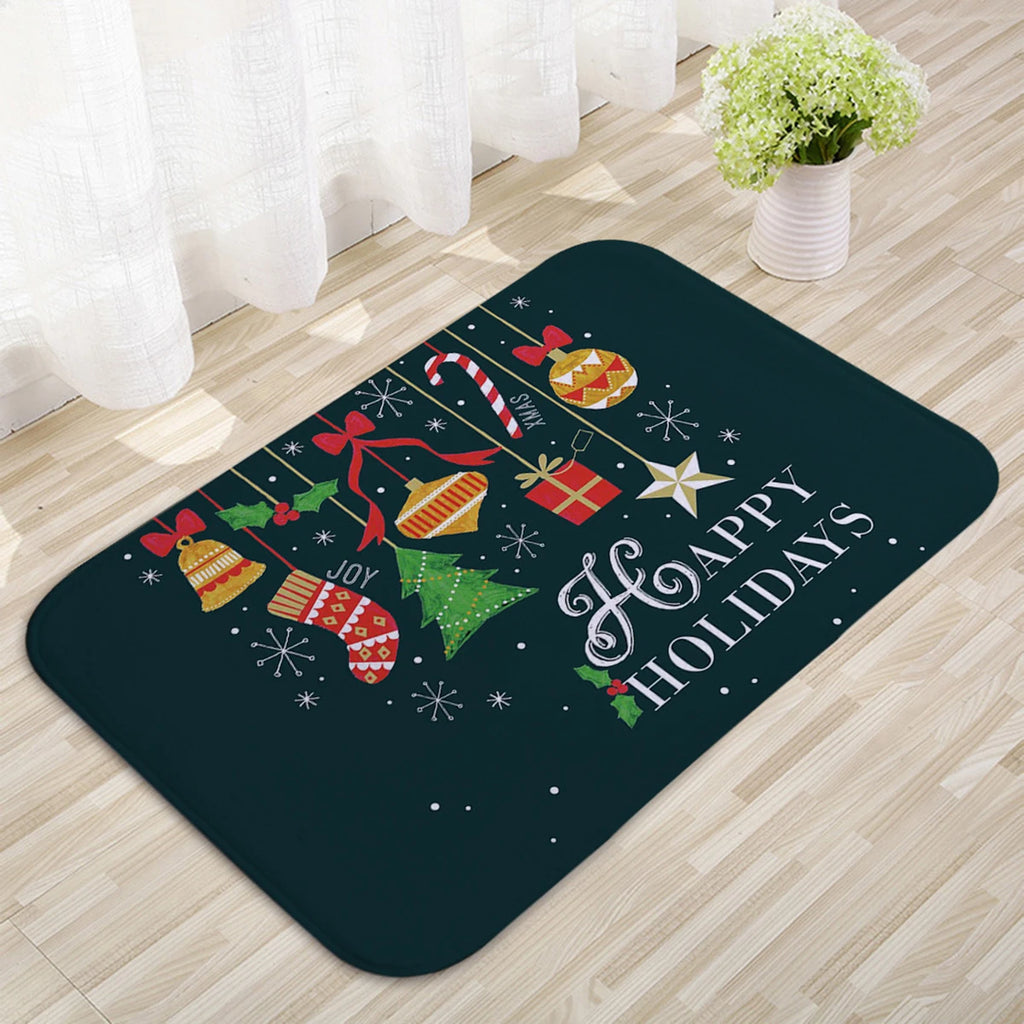 Christmas Door Mat Santa Claus Merry Christmas Home Decor