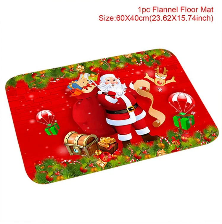 Christmas Door Mat Santa Claus Merry Christmas Home Decor