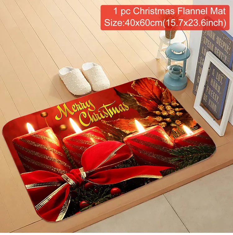 Christmas Door Mat Santa Claus Merry Christmas Home Decor