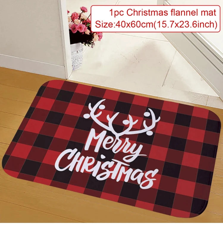 Christmas Door Mat Santa Claus Merry Christmas Home Decor