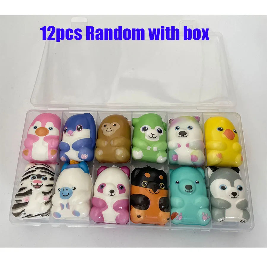 Mini Slow Rising Squishy Toys 6 or 12 Pack Kawaii Fidgets