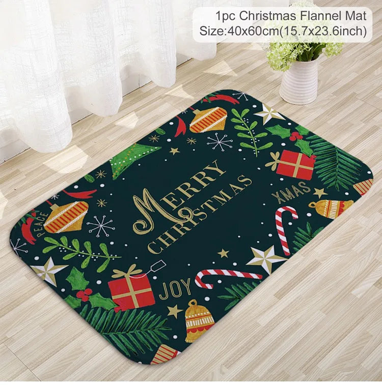 Christmas Door Mat Santa Claus Merry Christmas Home Decor