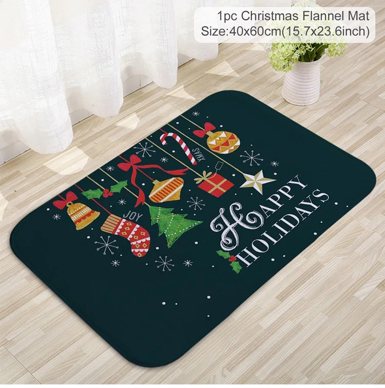 Christmas Door Mat Santa Claus Merry Christmas Home Decor