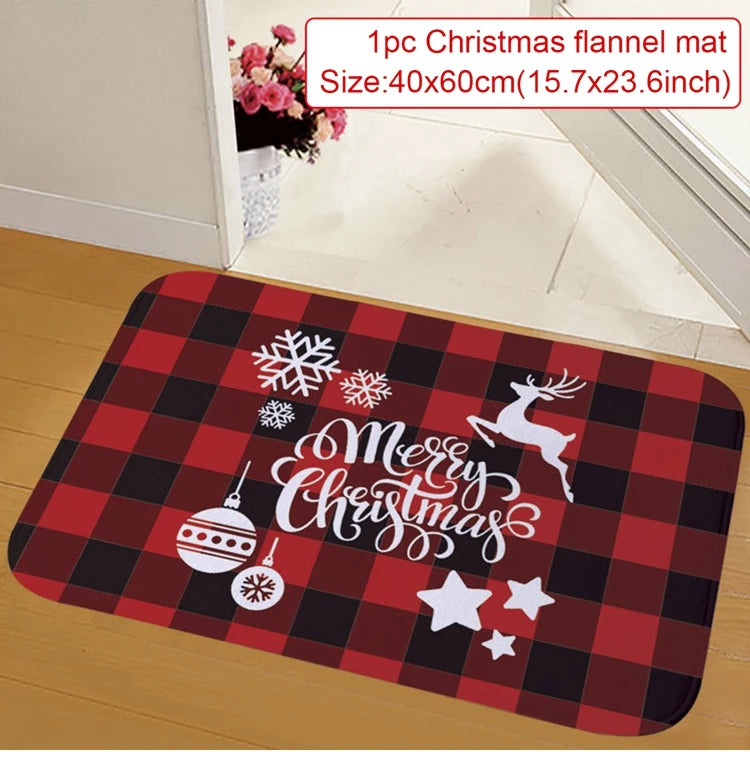Christmas Door Mat Santa Claus Merry Christmas Home Decor