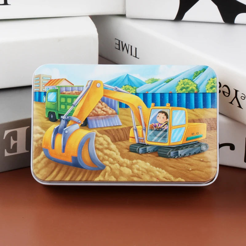 60 Piece Kids Jigsaw Puzzle – Cartoon Animal & Vehicle