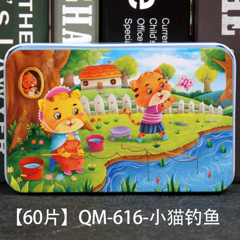 Educational Puzzle 60 Piece Cartoon Animal Jigsaw Learning Toy