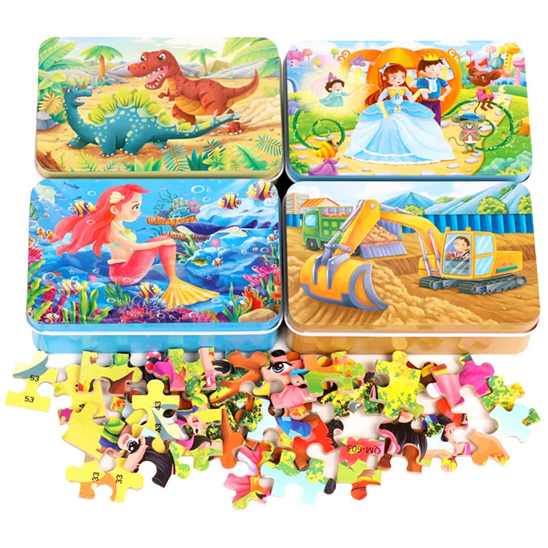 Educational Puzzle 60 Piece Cartoon Animal Jigsaw Learning Toy