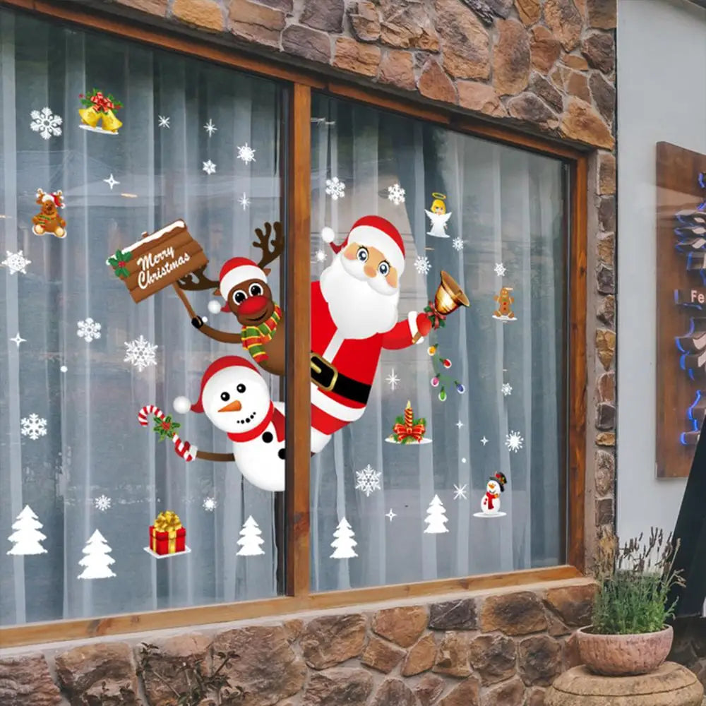 Christmas Window Stickers Wall Decorations for Home
