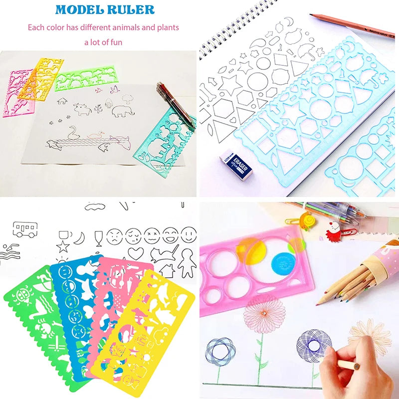 Spirograph Drawing Stencil Set – Creative Geometry Art Kit