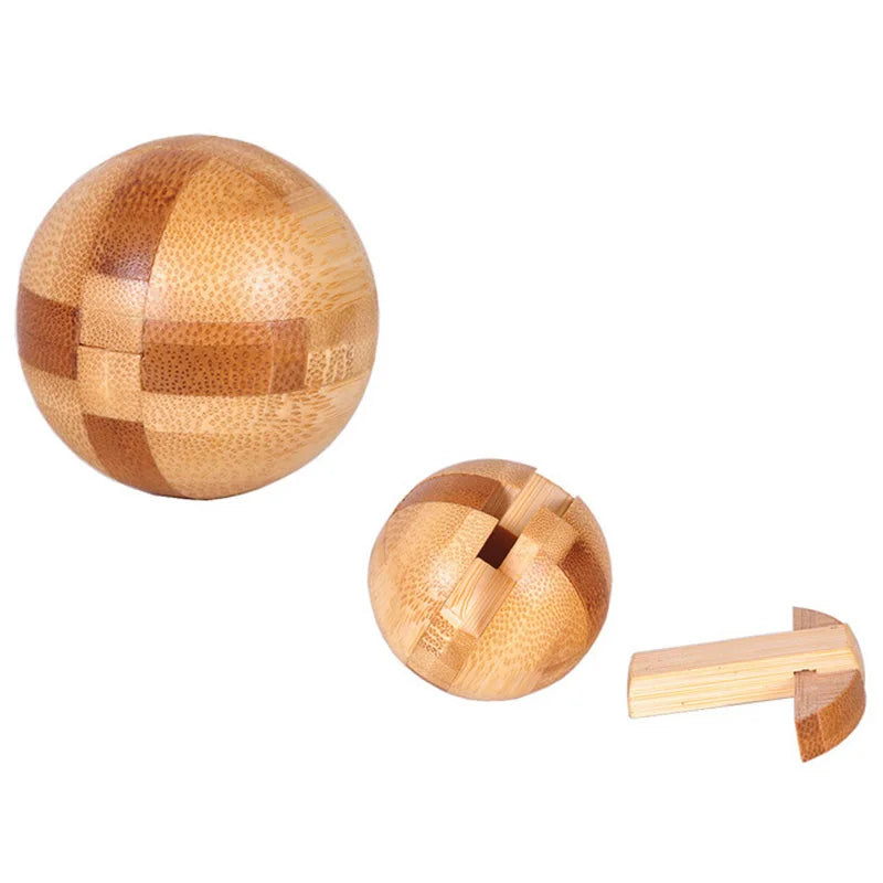 Wooden Kong Ming Lock Puzzle – 3D Lu Ban Brain Teaser