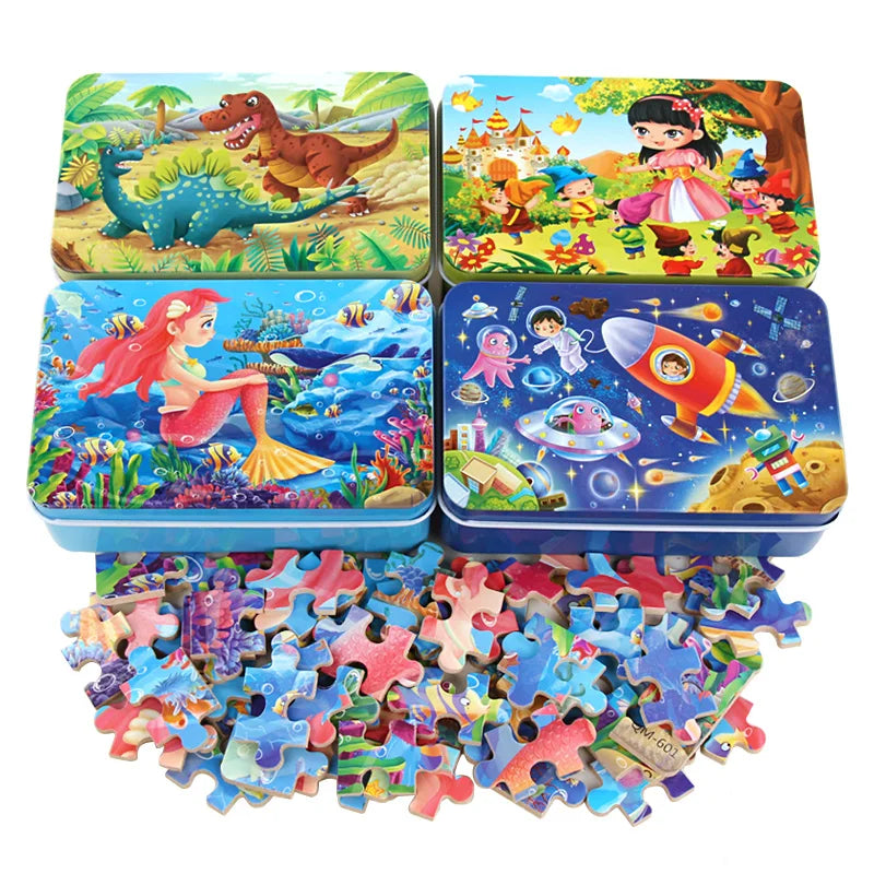 Educational Puzzle 60 Piece Cartoon Animal Jigsaw Learning Toy