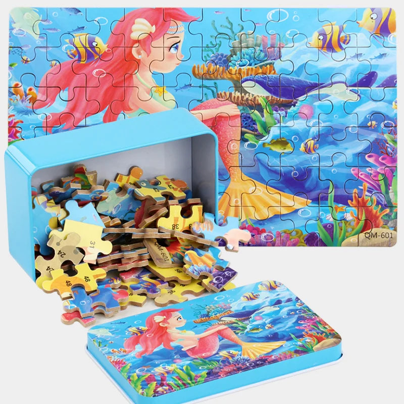 Educational Puzzle 60 Piece Cartoon Animal Jigsaw Learning Toy