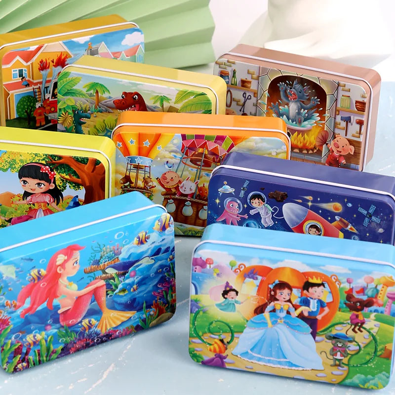 60 Piece Kids Jigsaw Puzzle – Cartoon Animal & Vehicle