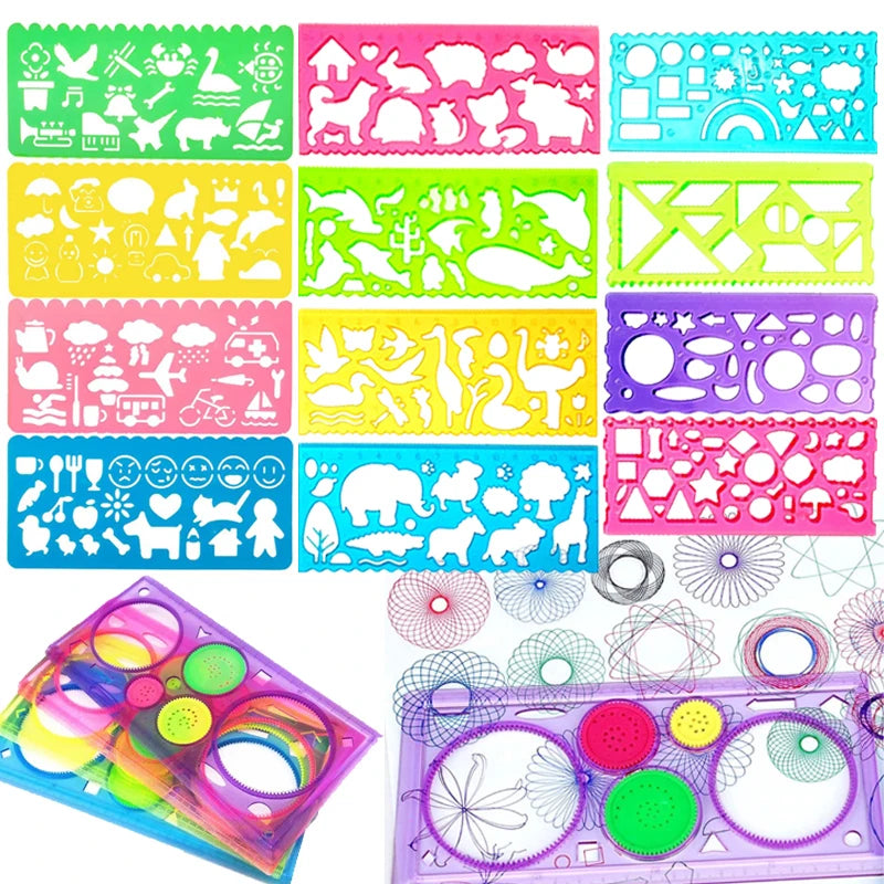 Spirograph Drawing Stencil Set – Creative Geometry Art Kit