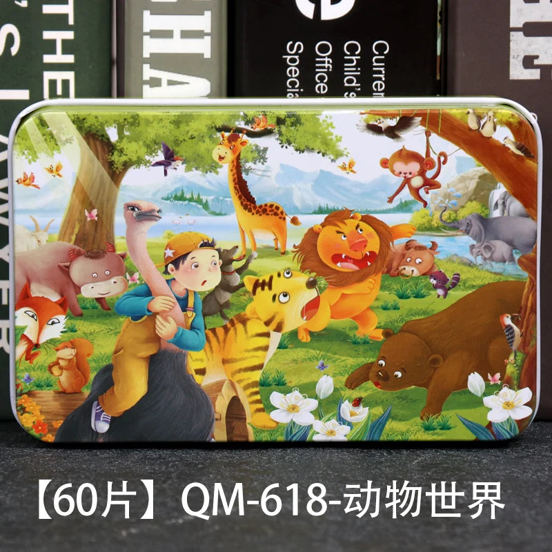 Educational Puzzle 60 Piece Cartoon Animal Jigsaw Learning Toy