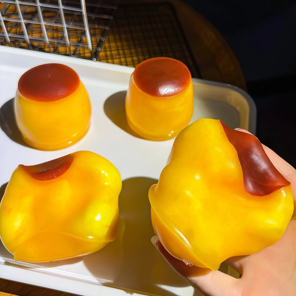 Caramel Pudding Squishy Toy Soft Squeeze Fidget Ball