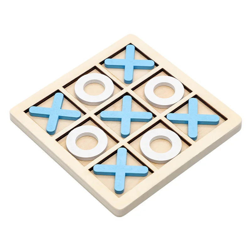 Wooden Tic Tac Toe Game – Portable Family Board Game