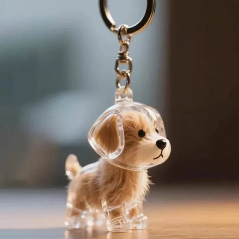 Pet Hair Memorial Keychain – Cat and Dog Keepsake Pendant