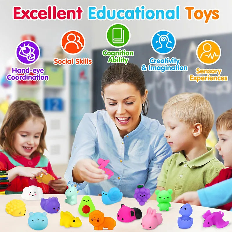 Mini Mochi Squishy Toys | Kawaii Fidget Party Favors