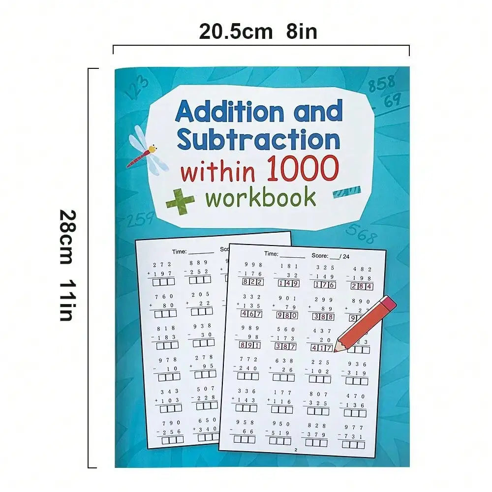 Addition and Subtraction Workbook for Kids – Math Practice Book