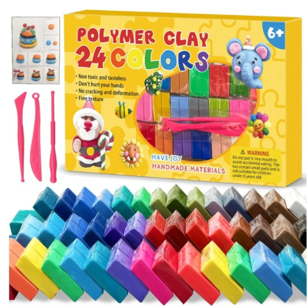 Polymer Clay Kit for Kids & Adults, 24 or 32 Color Modeling Set