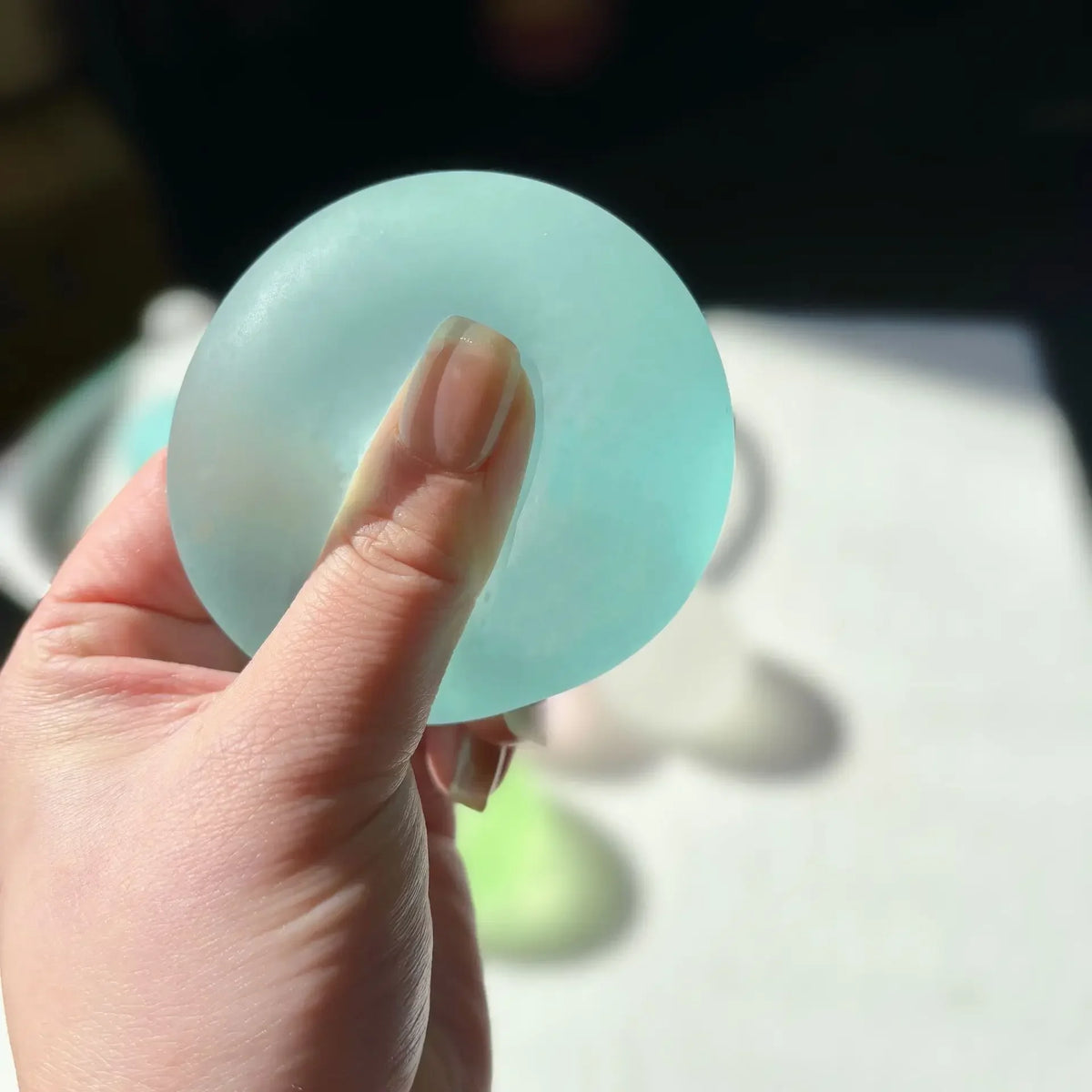 Blue Maltose Squishy Toy – Transparent Slow Rebound Fidget