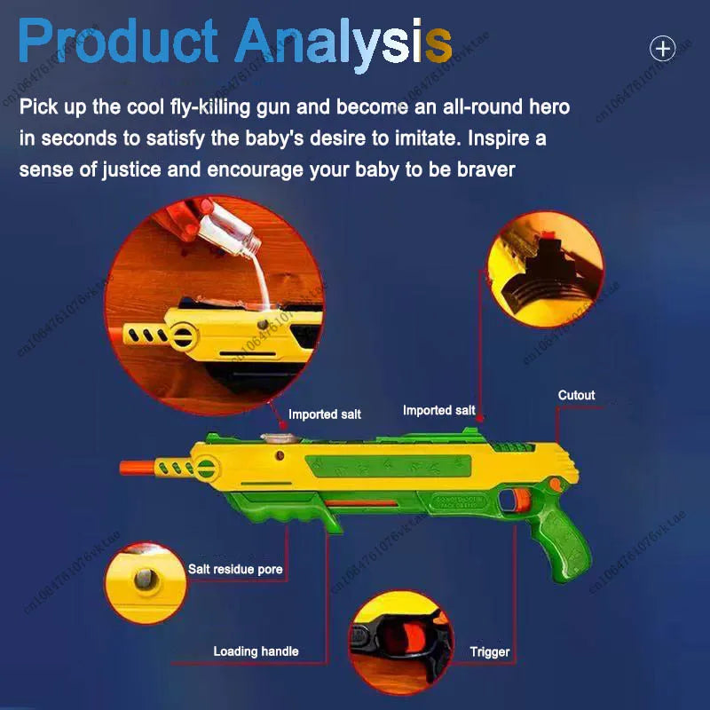 Salt-Powered Insect Control Gun – Plastic Design