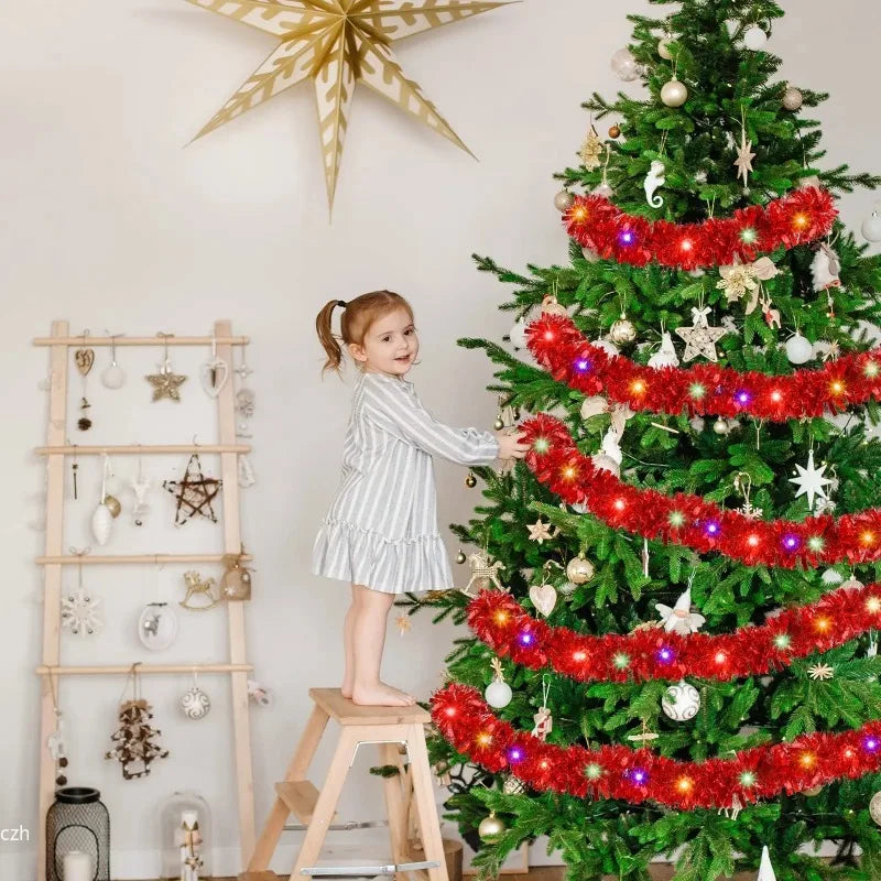 Christmas Tinsel Garland 5M Festive Tree Hanging Decoration