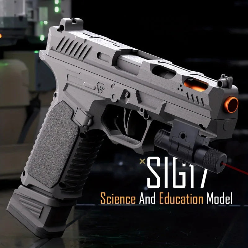 SIG17-Style Soft Bullet Blaster – Manual Shell-Ejecting Toy Pistol