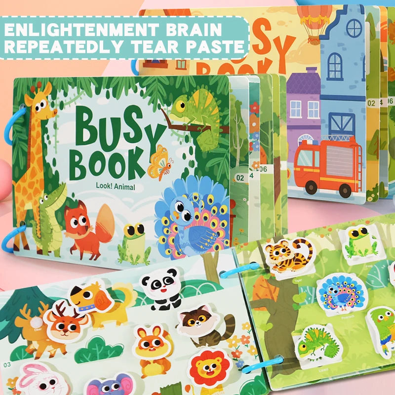 Reusable Activity Books for Kids – Preschool Matching Games
