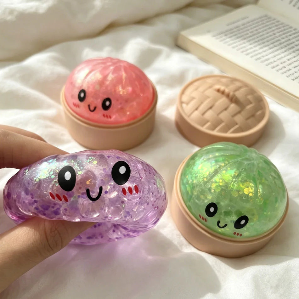 Glitter Dumpling Squishy Toy – Sparkly Squeeze Fidget