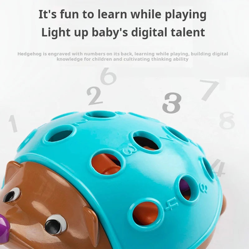 Hedgehog Fine Motor Toy – Toddler Hand-Eye Coordination Game