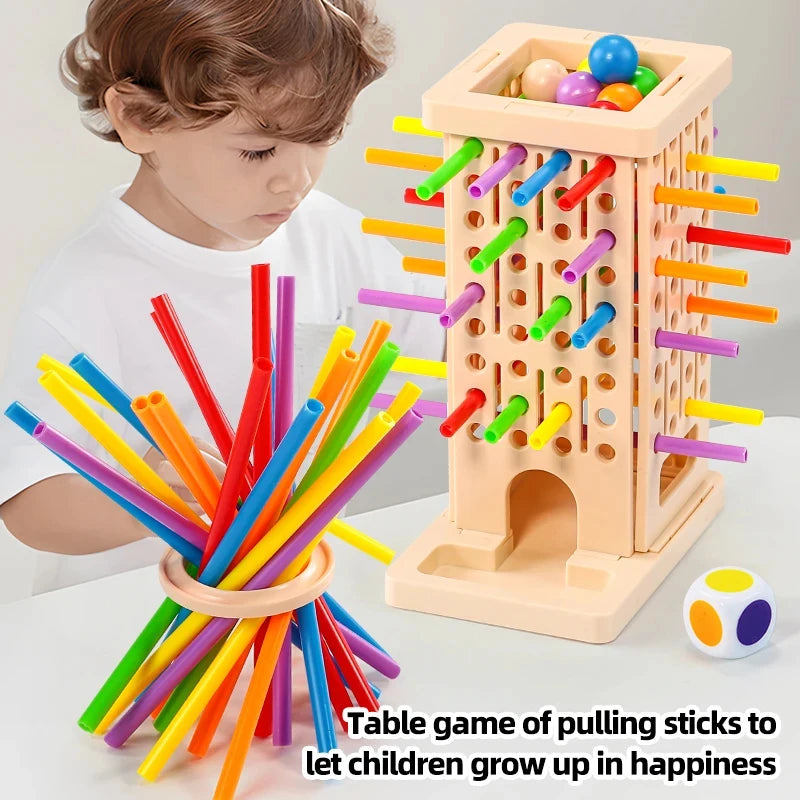 Stick Pull Balance Game for Kids, 2-Player Brain Training Toy