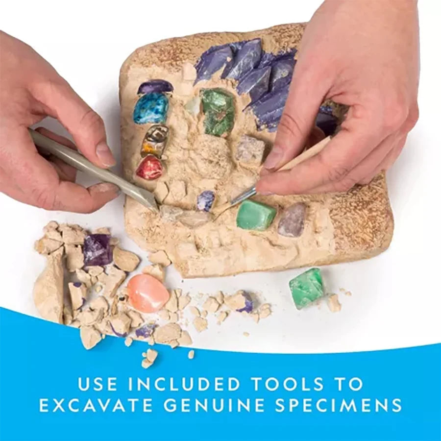 Gemstone Dig Kit – Crystal Mining STEM Discovery Set
