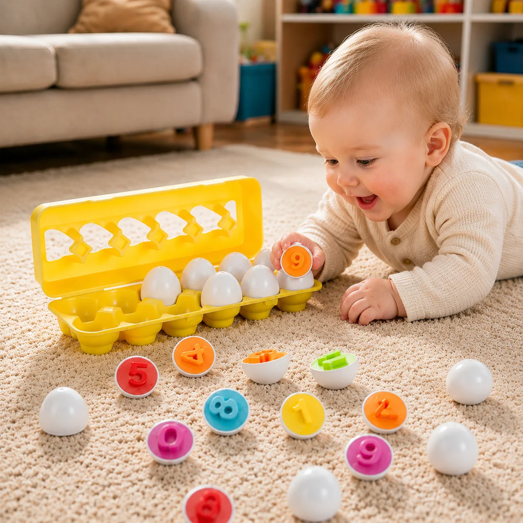 Color Shape Matching Toy – Geometric Sorting Eggs