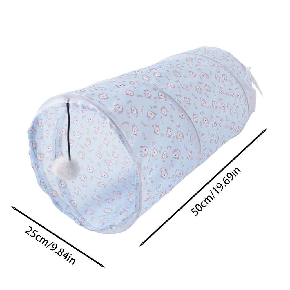 Foldable Cat Tunnel Toy for Indoor Play and Hiding