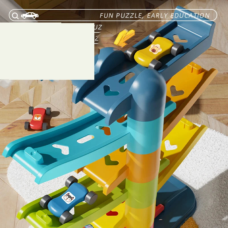 Toddler Car Ramp Toy – Multi-Level Racing Track