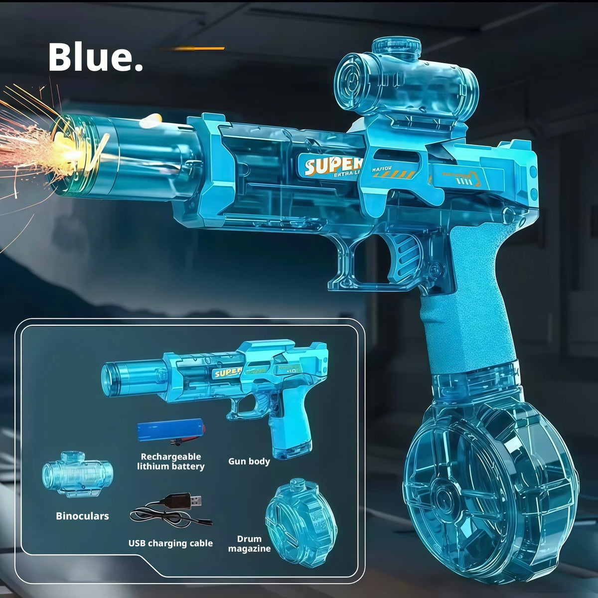 Electric Water Gun – Automatic Light-Up Water Blaster