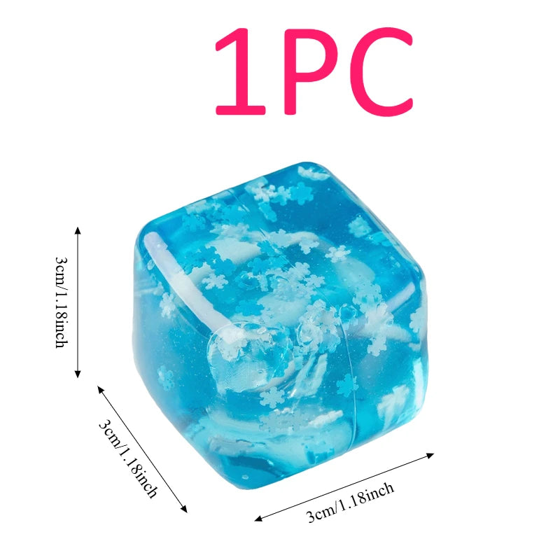Snowflake Ice Cube Squishy Toy Slow Rising Fidget