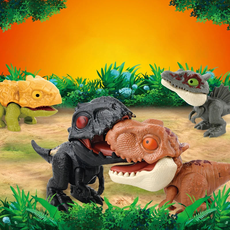 Finger Dinosaur Toy 5 Piece Movable Mini Dinosaur Figure Set