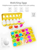 Color Matching Eggs Toy – Montessori Shape Learning Set