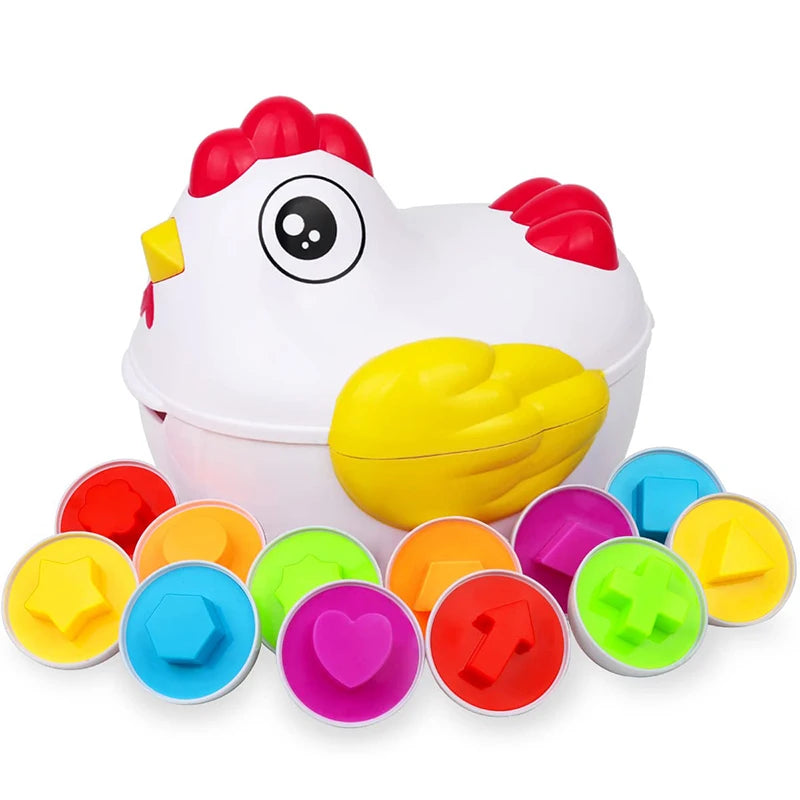 Color Matching Eggs Toy – 12-Piece Montessori Sorting Set