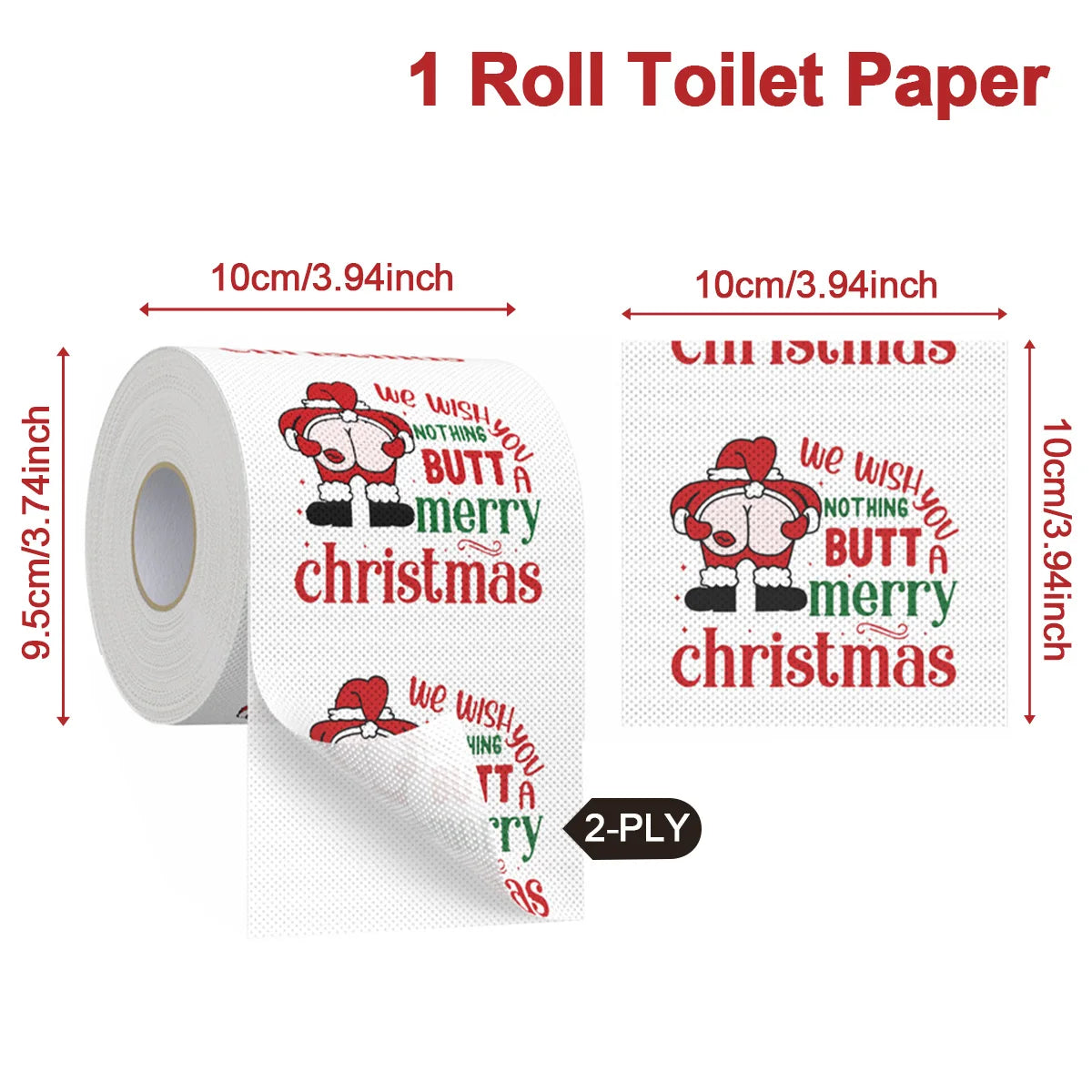 Christmas Toilet Paper Holiday Bathroom Decoration