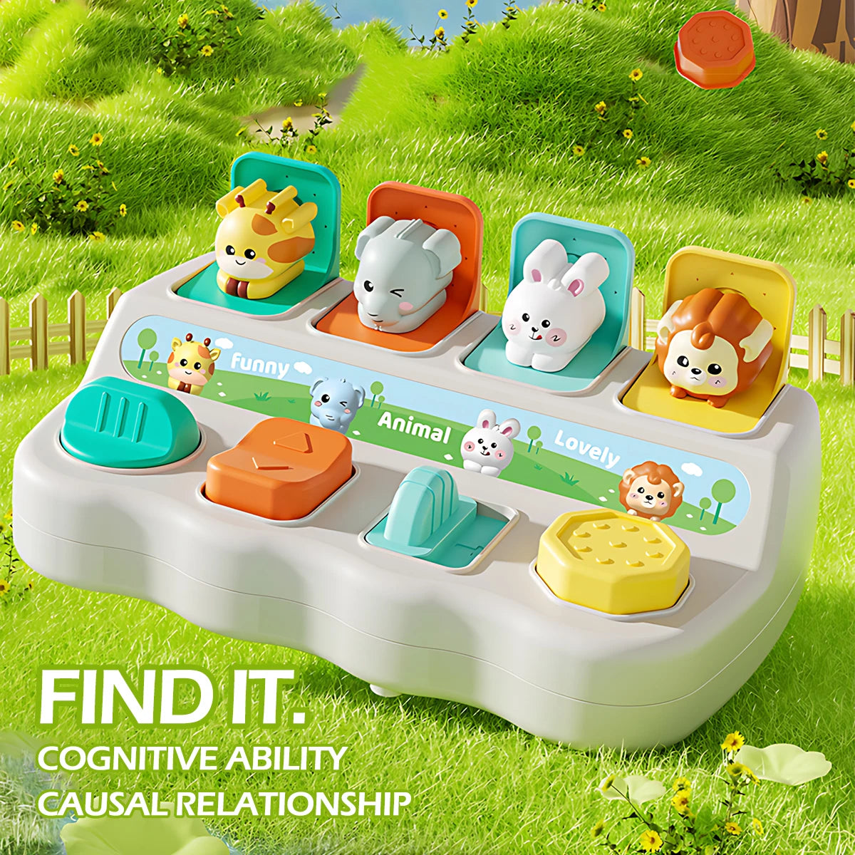 Montessori Pop Up Animal Toy for Toddlers and Preschoolers