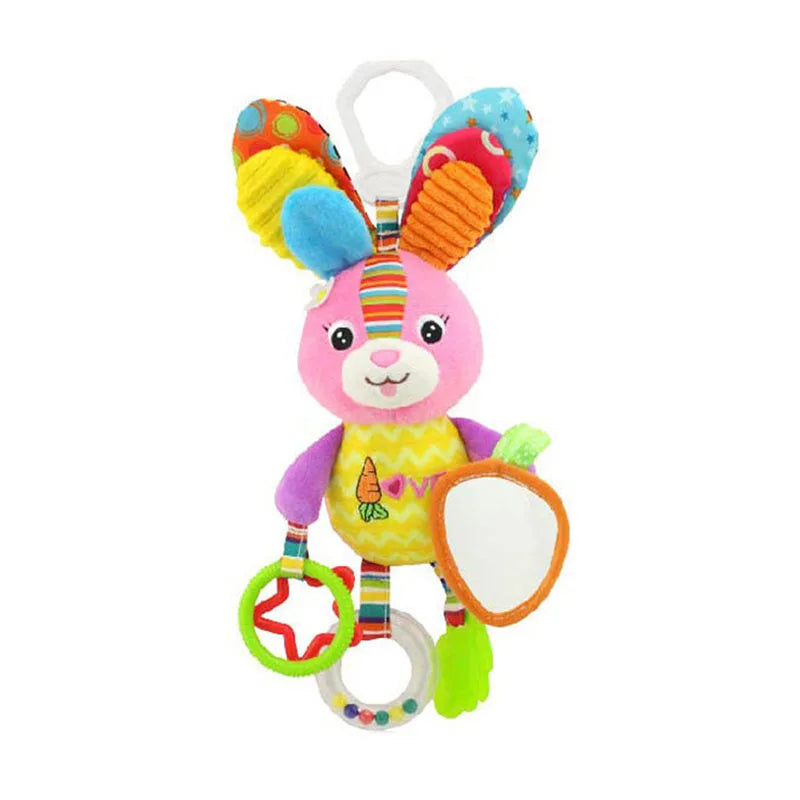 Baby Animal Rattle Toy – Plush Teether & Handbell